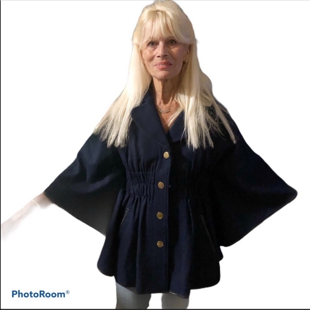 Coop Navy Blue Poncho Coat
